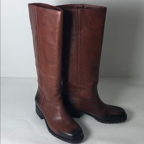 Lucky Brand Aleid Dark Rust Rachel Boots Leathr 10 - Picture 4 of 8